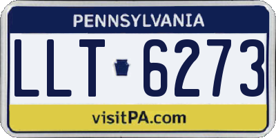 PA license plate LLT6273