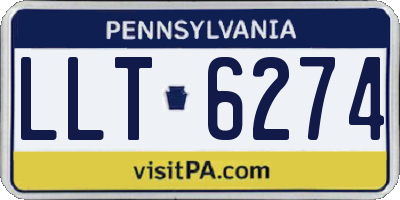 PA license plate LLT6274