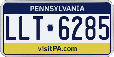 PA license plate LLT6285
