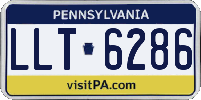 PA license plate LLT6286