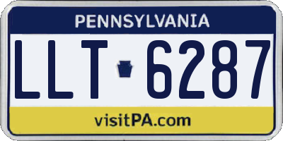 PA license plate LLT6287