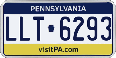 PA license plate LLT6293