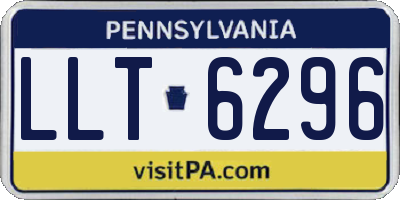 PA license plate LLT6296
