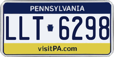 PA license plate LLT6298