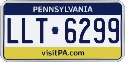 PA license plate LLT6299