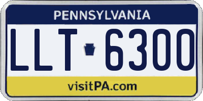 PA license plate LLT6300