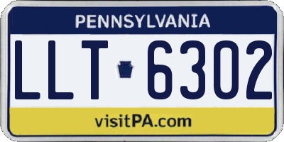 PA license plate LLT6302