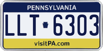 PA license plate LLT6303