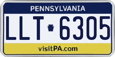 PA license plate LLT6305