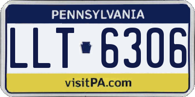 PA license plate LLT6306