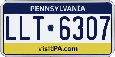 PA license plate LLT6307