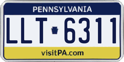 PA license plate LLT6311
