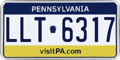PA license plate LLT6317