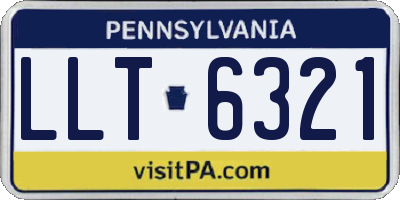 PA license plate LLT6321