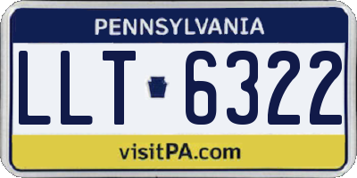PA license plate LLT6322