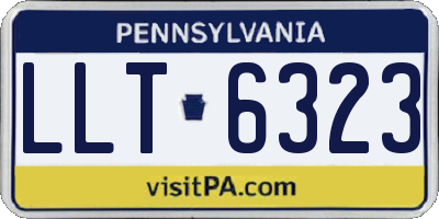 PA license plate LLT6323