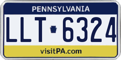 PA license plate LLT6324