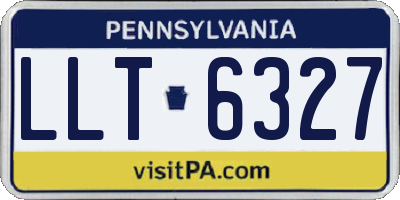 PA license plate LLT6327