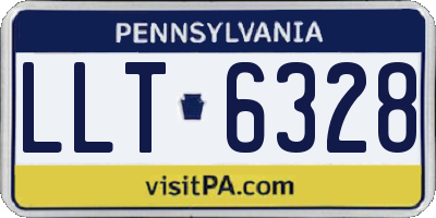 PA license plate LLT6328