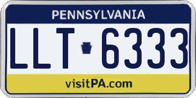 PA license plate LLT6333