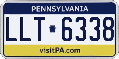 PA license plate LLT6338