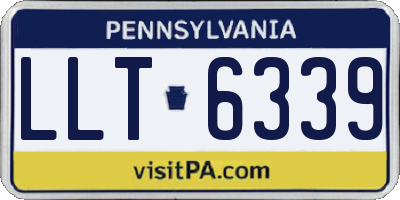 PA license plate LLT6339