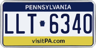 PA license plate LLT6340