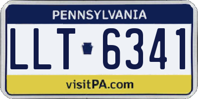 PA license plate LLT6341