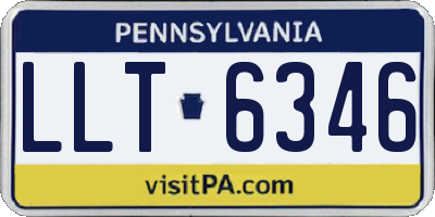 PA license plate LLT6346