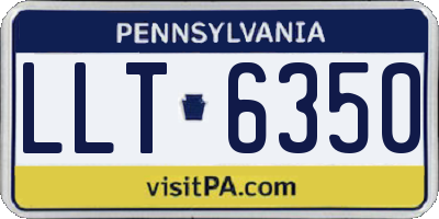PA license plate LLT6350