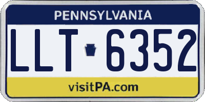 PA license plate LLT6352