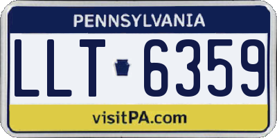 PA license plate LLT6359