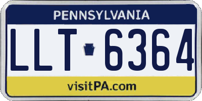 PA license plate LLT6364
