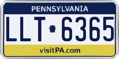 PA license plate LLT6365