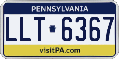 PA license plate LLT6367