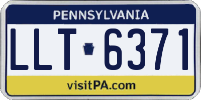 PA license plate LLT6371