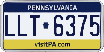 PA license plate LLT6375