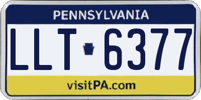 PA license plate LLT6377