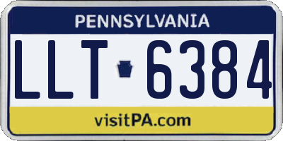 PA license plate LLT6384