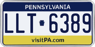 PA license plate LLT6389