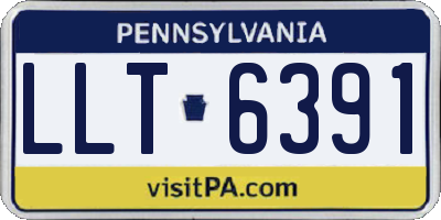 PA license plate LLT6391