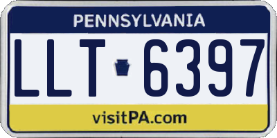 PA license plate LLT6397