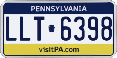 PA license plate LLT6398