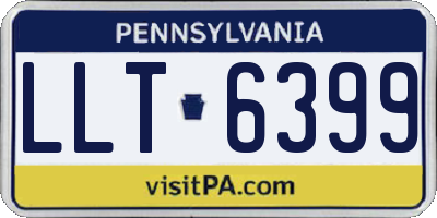 PA license plate LLT6399