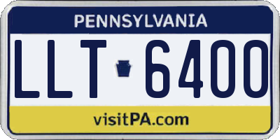 PA license plate LLT6400