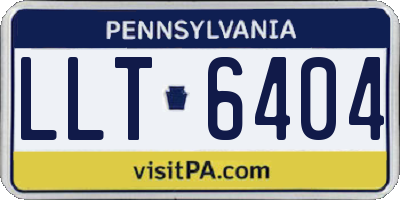 PA license plate LLT6404