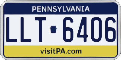 PA license plate LLT6406