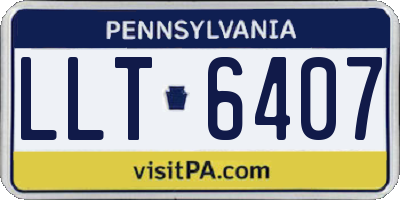 PA license plate LLT6407