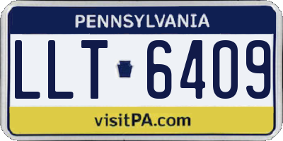 PA license plate LLT6409