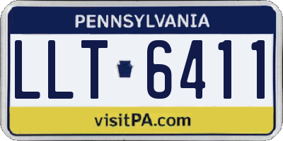 PA license plate LLT6411